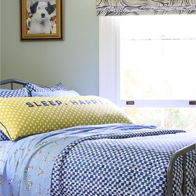 The Range Martex Petite Painted Check Duvet Cover Set - Blue / Superking