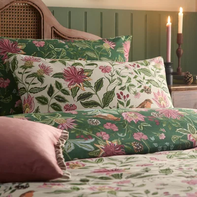 The Range Beatrice Reversible Floral Duvet Cover Set Super King - Multicoloured