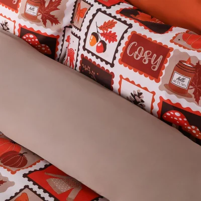 The Range OHS Autumnal Postcard Duvet Cover Set - Multi / Double