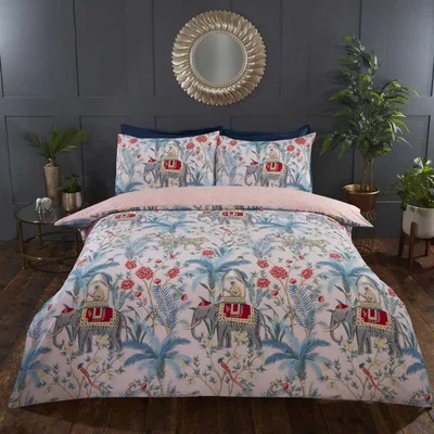The Range Jungle Expedition Reversible Duvet Cover - Pink