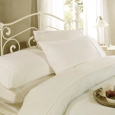 The Range Ritz Hotel Quality 300 Thread Count Duvet Cover Sets Cream - Yellow