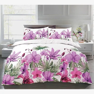 The Range Lily Duvet Cover Set - Lilac / King