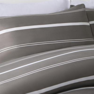 The Range Stripe Line Duvet Cover Set - Grey