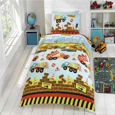 The Range Under Construction Duvet Cover Set - Green / Single