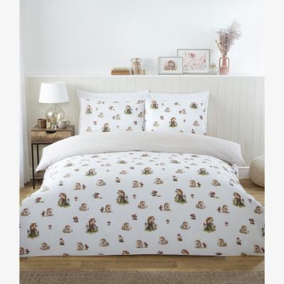 The Range Hettie the Hedgehog Duvet Cover and Pillowcase Set - Natural / Double