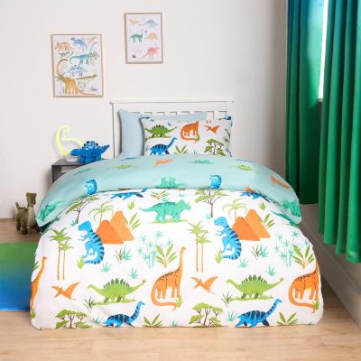 The Range Dino Reversible Duvet Cover Set - Blue / Single