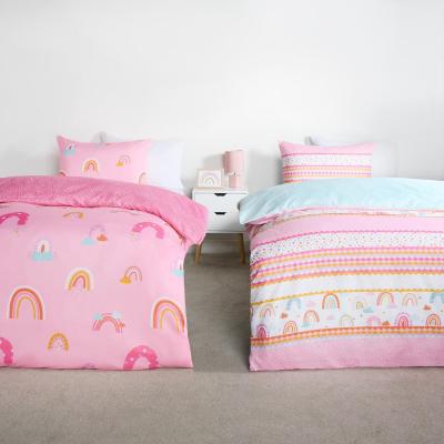 The Range Twin Pack Of Rainbow Duvet Cover Set - Pink / Double