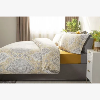 The Range Belledorm Maya Paisley Duvet Cover Set - White/Grey/Oyster