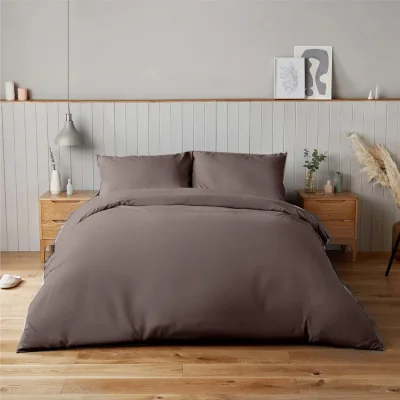The Range Voltico Silentnight Supersoft Easy Care Duvet Cover Set - Charcoal / Double