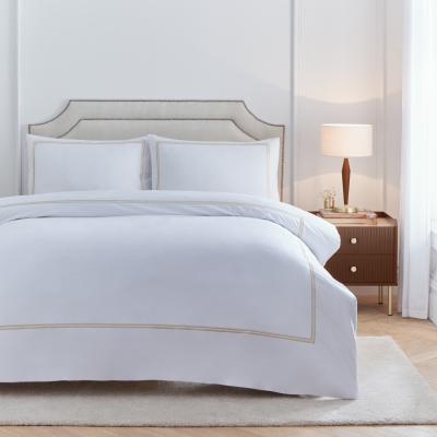 The Range Elara Embroidered Duvet Cover Set - Champagne / Double