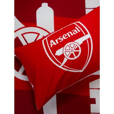 The Range Arsenal FC Crest Duvet Cover Set - Red/White