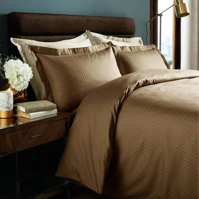 The Range Duvet Cover Sets Micro Check - Caramel / King