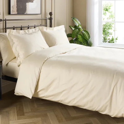 The Range 5 Star Duvet Cover Set Hotel Pure Luxury  - Cream / Superking