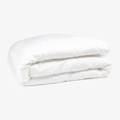 The Range Organic Cotton Edged Duvet Cover - Sateen Finish - White