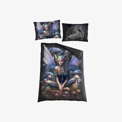 The Range Spiral Magical Fairy Duvet Cover Set - Black
