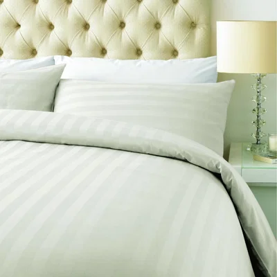 The Range Duvet Cover Sets Sateen Stripe - Cream / Single