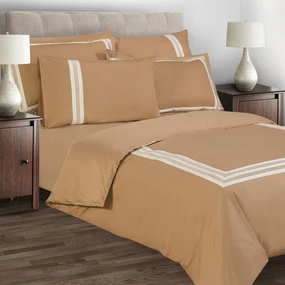 The Range 330 Thread Count Luxury Knightsbridge Duvet Cover - Tan / Double