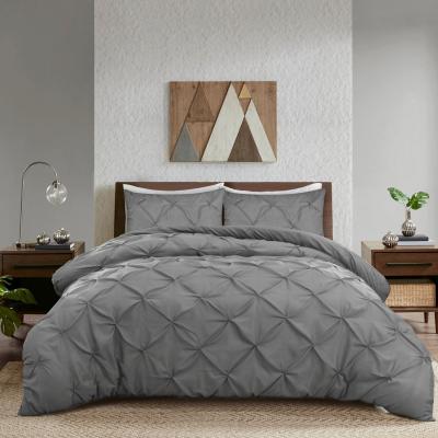 The Range Pintuck Duvet Cover Set - Grey / 0.84kg