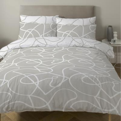 The Range Pablo Reversible Duvet Cover and Pillowcase Set - Stone / King
