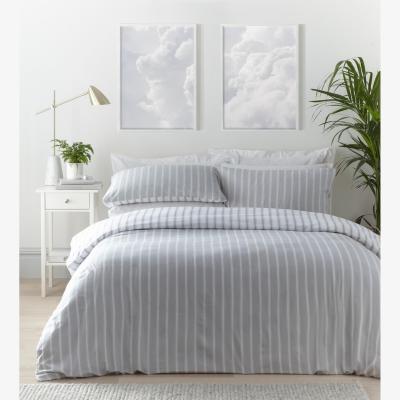The Range Harvard Stripe Print Duvet Cover Set - Grey