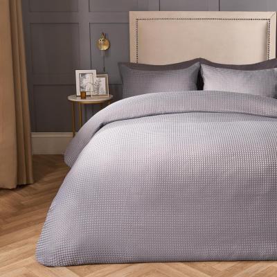 The Range Waffle Texture Duvet Cover Set - Grey
