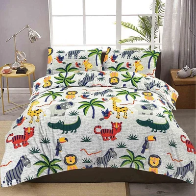 The Range Jungle Animals Duvet Cover Set - Grey