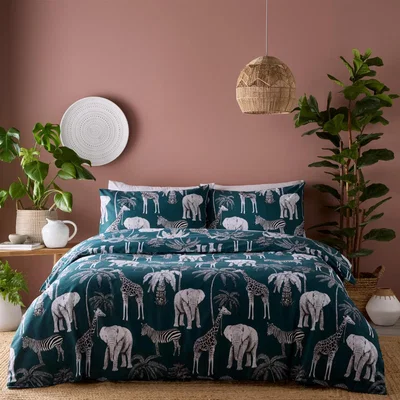The Range Wild Safari Duvet Cover Set - Teal / Double