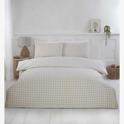 The Range Cottagecore Gingham Duvet Cover Set - Natural / King