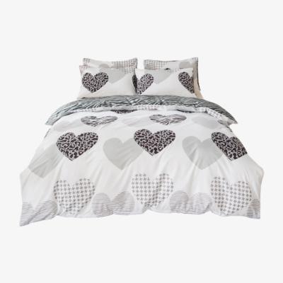 The Range 3 Piece Love Heart Duvet Cover Set - White / Double