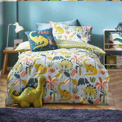 The Range Little Dinos Scandi Duvet Cover Set - Blue/Green / Double / 0.7kg