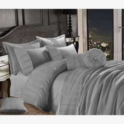 The Range Leona Duvet Cover Set - Grey / Double