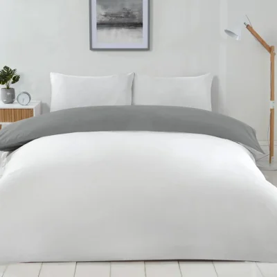 The Range Voltico Reversible Soft Touch Easy Care Duvet Cover Set - White