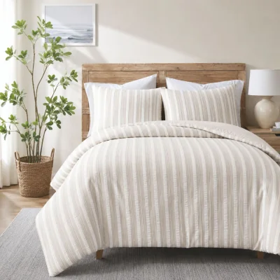 The Range Woven Waffle duvet cover set - Natural / King
