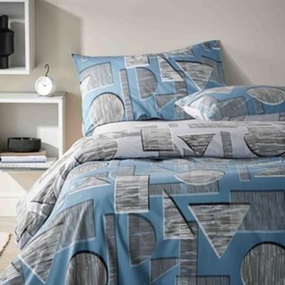 The Range Essentials Range Strings Geometric Duvet Cover Set - Multi - White/Multi / 1.69kg