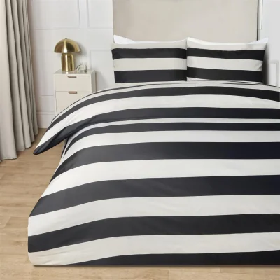 The Range OHS Mono Stripe Duvet Cover Set - Monochrome / 0.8kg