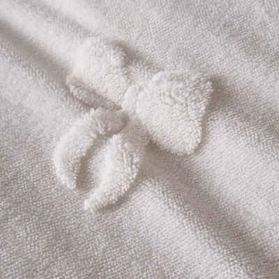 The Range OHS Bows Tufted Teddy Fleece Duvet Cover Set - Ivory / 1.35kg