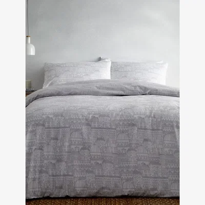 The Range Portfolio Home Old Town Duvet Cover Set - Grey