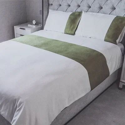 The Range Voltico Jacquard Panel Soft Touch Duvet Cover Set - Lime / Double