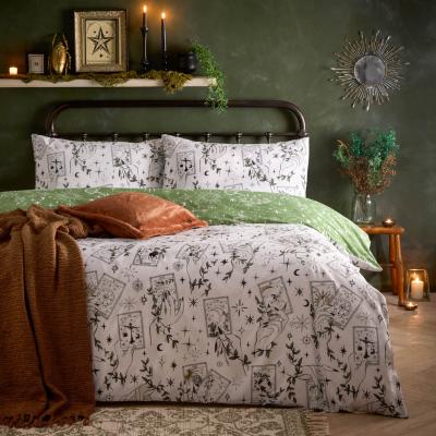 The Range Celestial Stories Printed Reversible Duvet Cover Set - Green / Superking