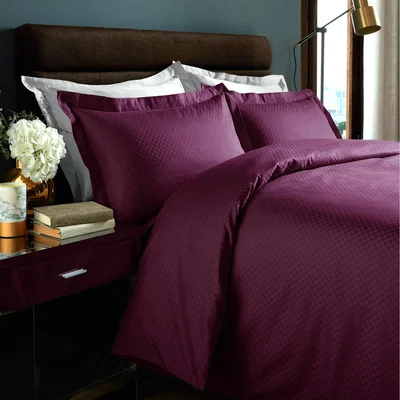 The Range Duvet Cover Sets Micro Check - Plum / Superking