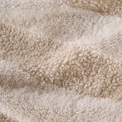 The Range OHS Tufted Boucle Stripe Fleece Duvet Cover Set - Natural / 2.74kg