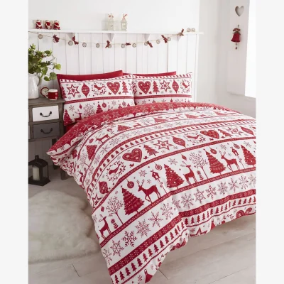 The Range Noel Christmas Duvet Cover Set - Grey / Single