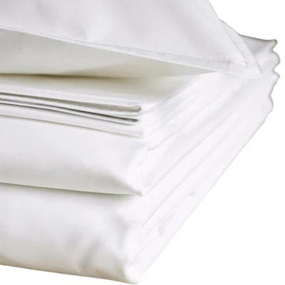 Wolf & Badger Island Single Duvet Cover - White With White Trim | Uk Single | London & Avalon