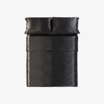 Wolf & Badger Silk Black Duvet Cover Gelso Milano