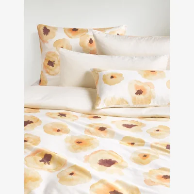 Westwing Cotton Satin Duvet Cover Fiorella with Floral Print