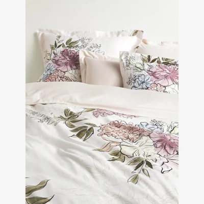 Westwing Cotton Sateen Duvet Cover Margot with Floral Print