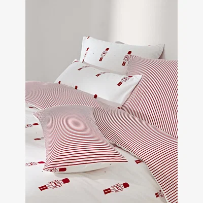 Westwing Reversible Flannel Duvet Cover Noan with Nutcracker Motif