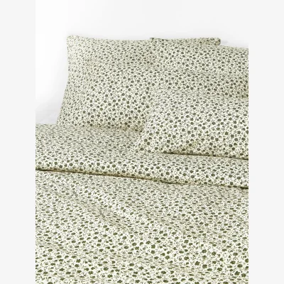 Westwing Washed Cotton Duvet Cover Nolana with A Small Floral Pattern