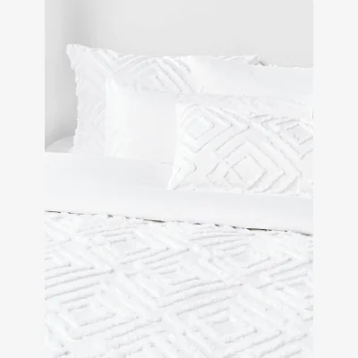Westwing Cotton Percale Duvet Cover Phil with Tufted Design