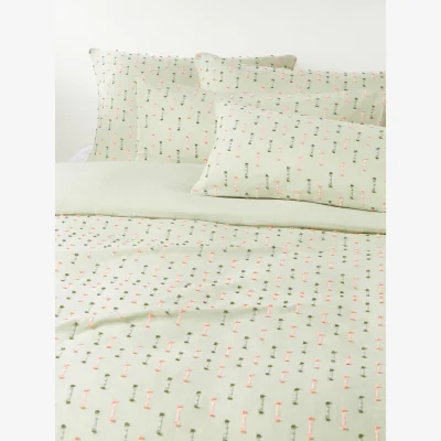 Westwing Cotton Duvet Cover Lenja with Tufted Fringes